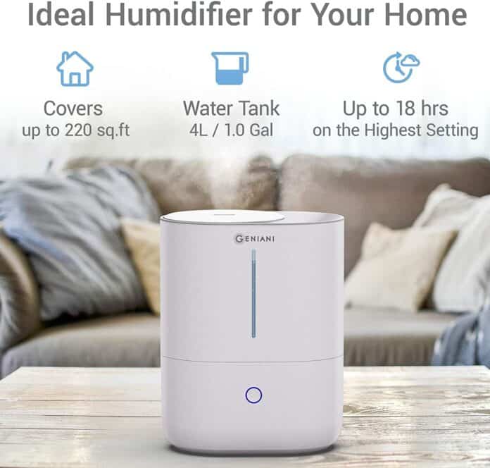 GENIANI Top Fill Cool Mist Humidifiers for Bedroom &Essential Oil Diffuser Review