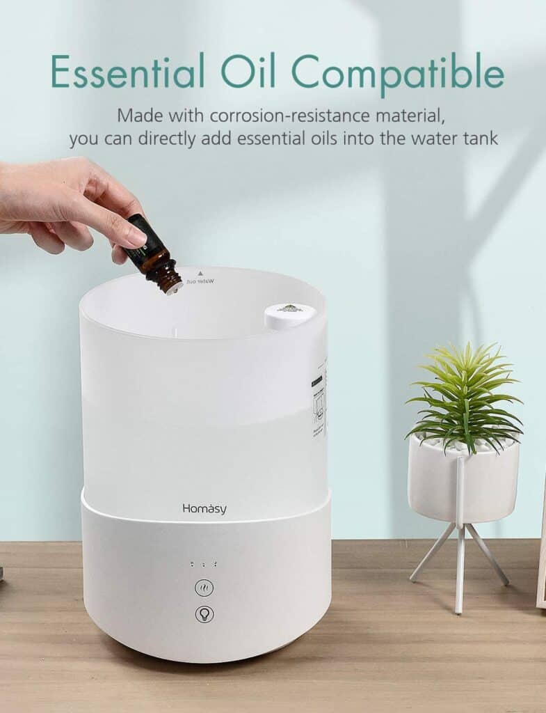 Homasy Cool Mist Humidifier Diffuser Review Essential Oil Diffuser