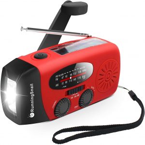 RunningSnail Emergency Hand Crank Self Powered AM/FM NOAA Solar Weather Radio with LED Flashlight