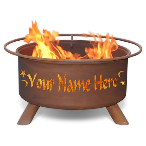 Personalized Wood Burning Fire Pit 