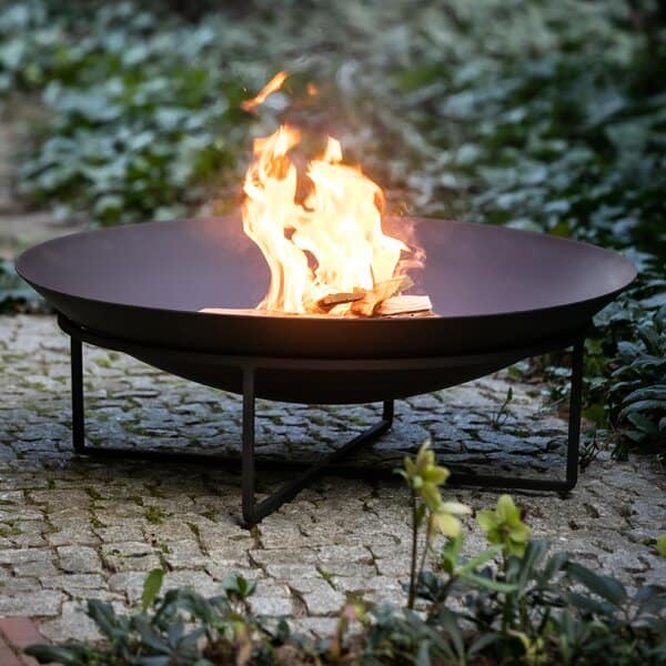 Fire pit in garden