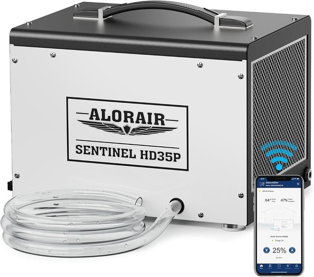 alorair smart wifi 70 pint dehumidifier AlorAir Smart Wi-Fi 70 Pint crawl space dehumidifier with pump