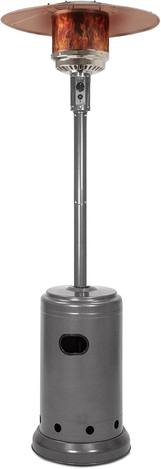 amazon basics 46000 btu propane patio heater Amazon Basics 46,000 BTU propane patio heater with wheels
