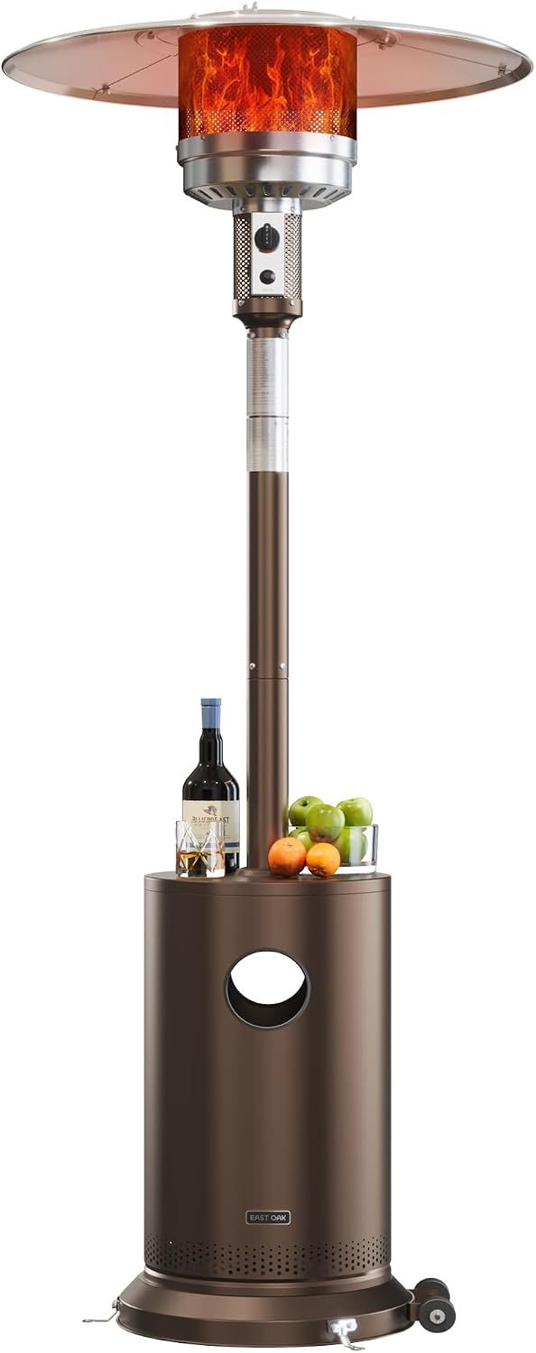east oak 50000 btu propane patio heater EAST OAK 50,000 BTU, one of the best outdoor patio heaters for open decks