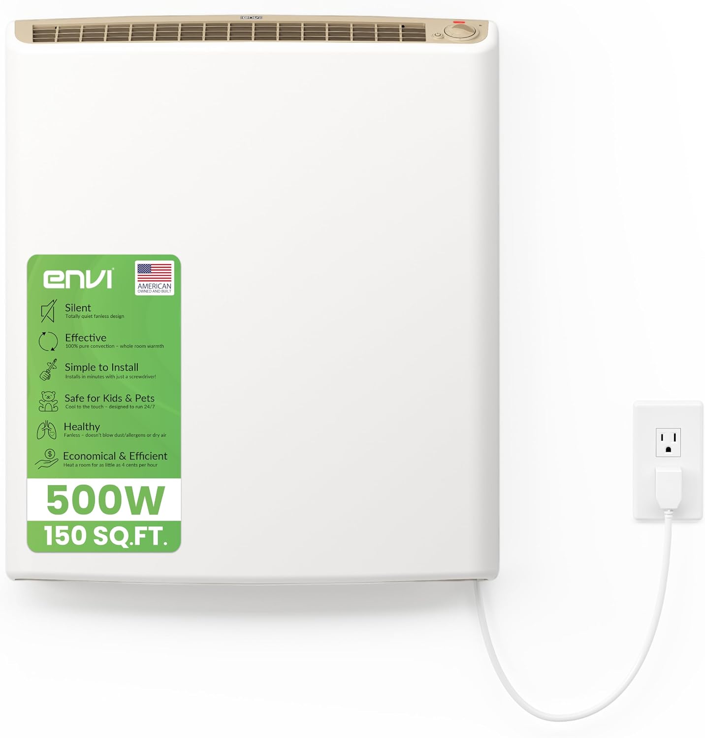 envi wall panel heater Envi wall-mounted convection panel heater low profile design