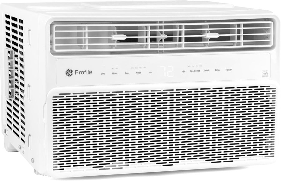 GE Profile 12,000 BTU inverter window air conditioner with a 15.0 CEER rating for large rooms