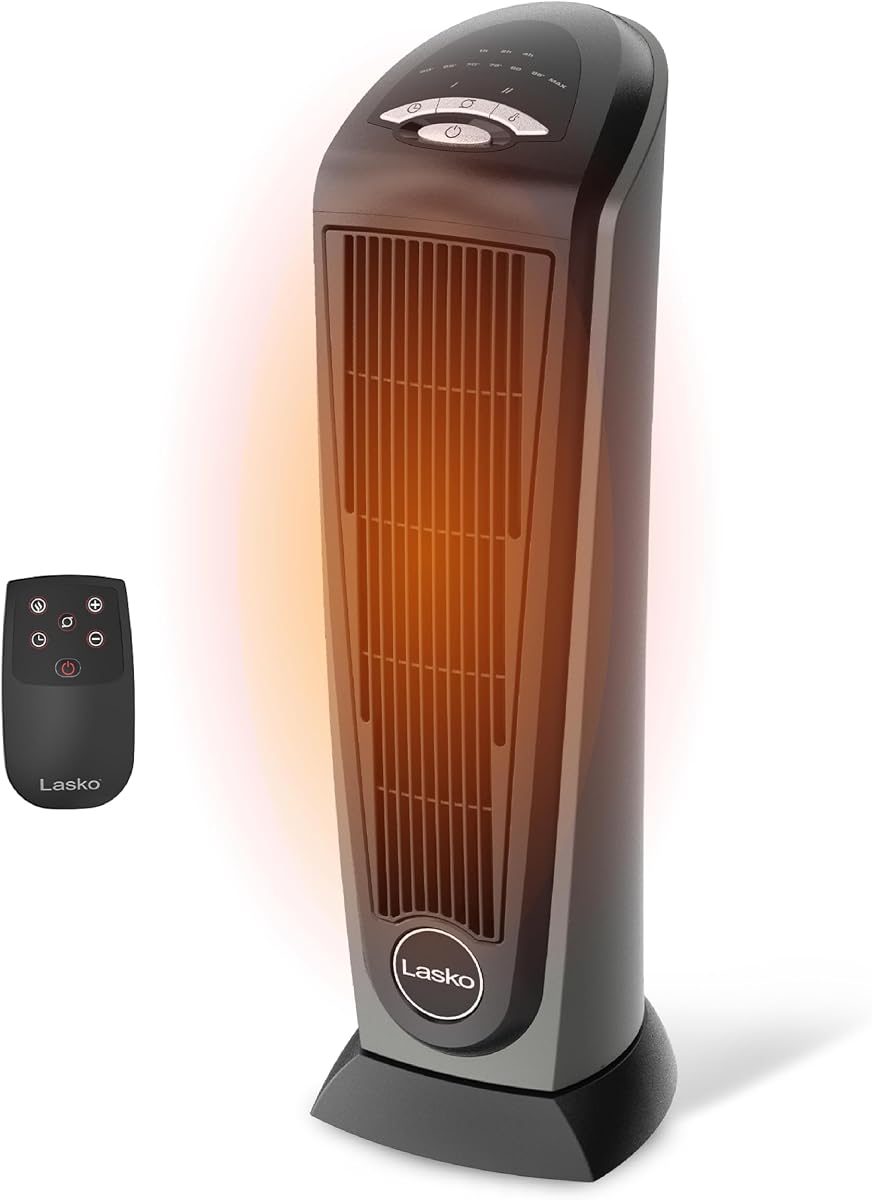 Lasko 751320 budget ceramic tower space heater with remote
