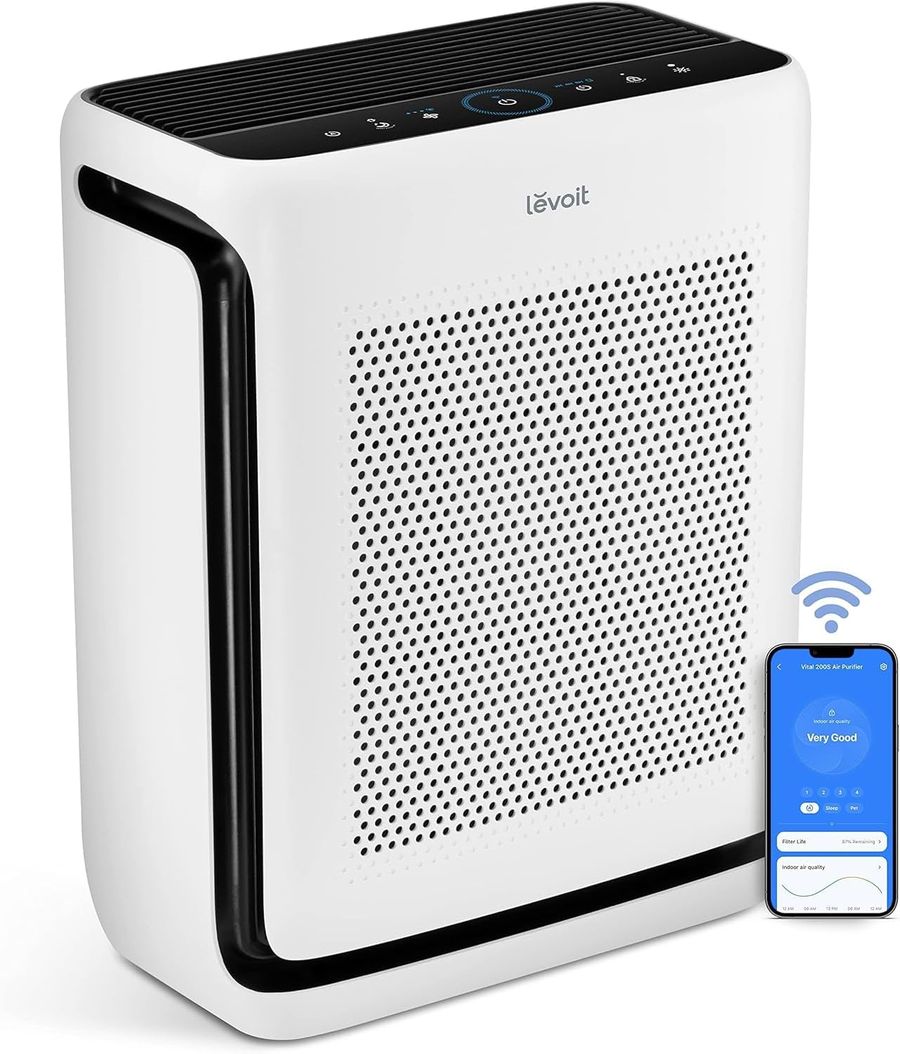 Levoit Vital 200S-P air purifier with a wide intake for pet hair