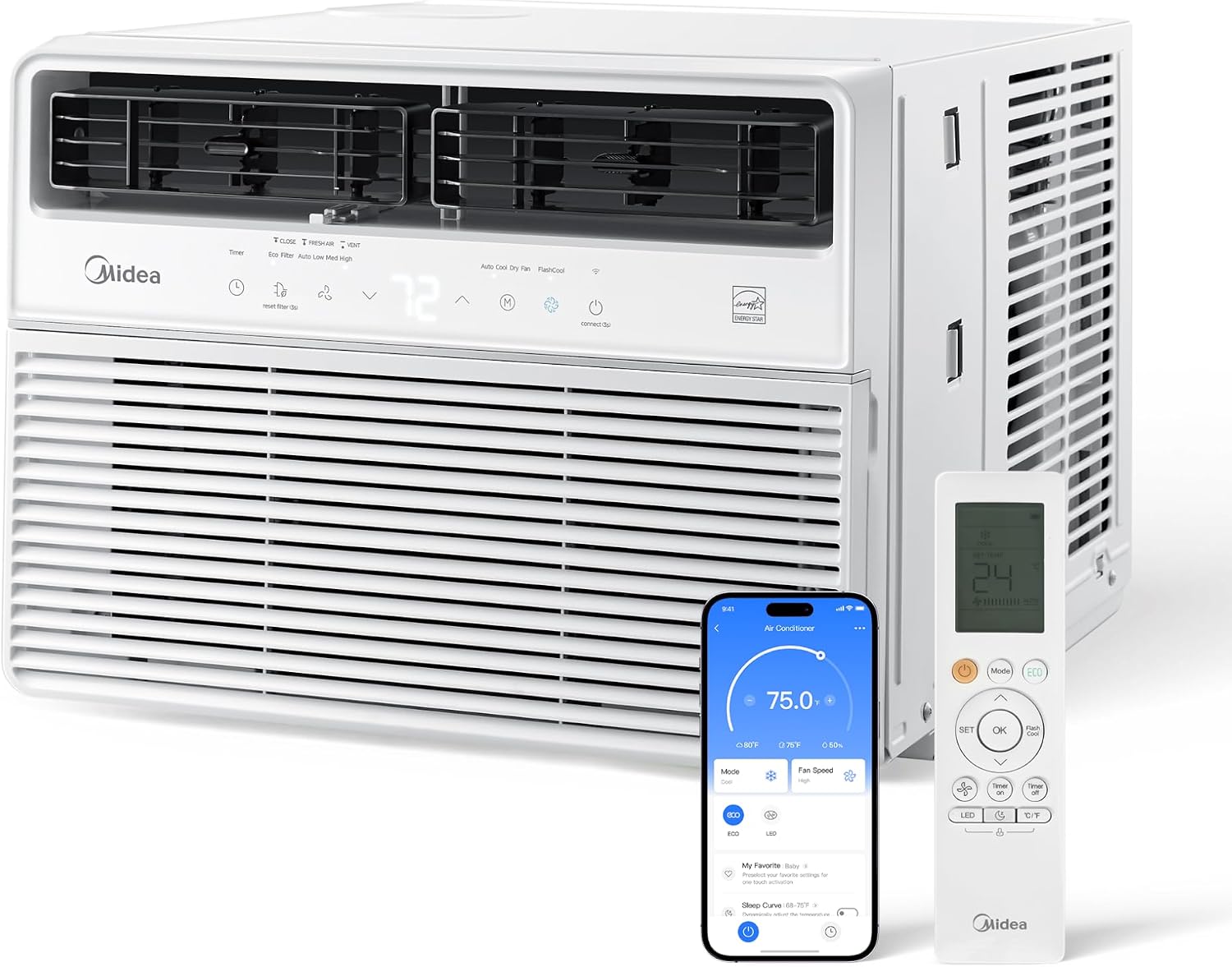 Midea 14,000 BTU Midea 14,000 BTU 115V window air conditioner for large rooms up to 700 square feet