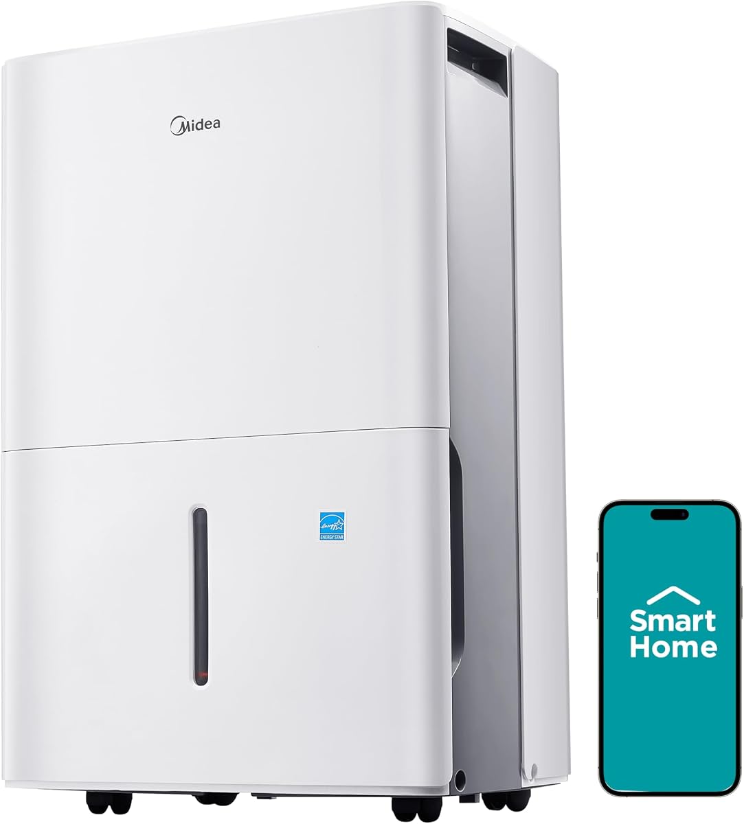 Midea 50 Pint Wi-Fi dehumidifier for a bedroom or living room