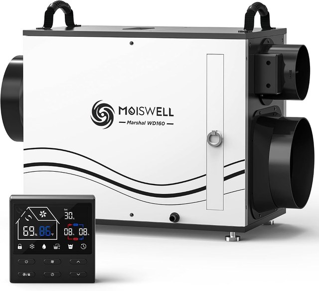 moiswell wd160 whole house dehumidifier Moiswell WD160 whole-house dehumidifier with fresh-air ventilation