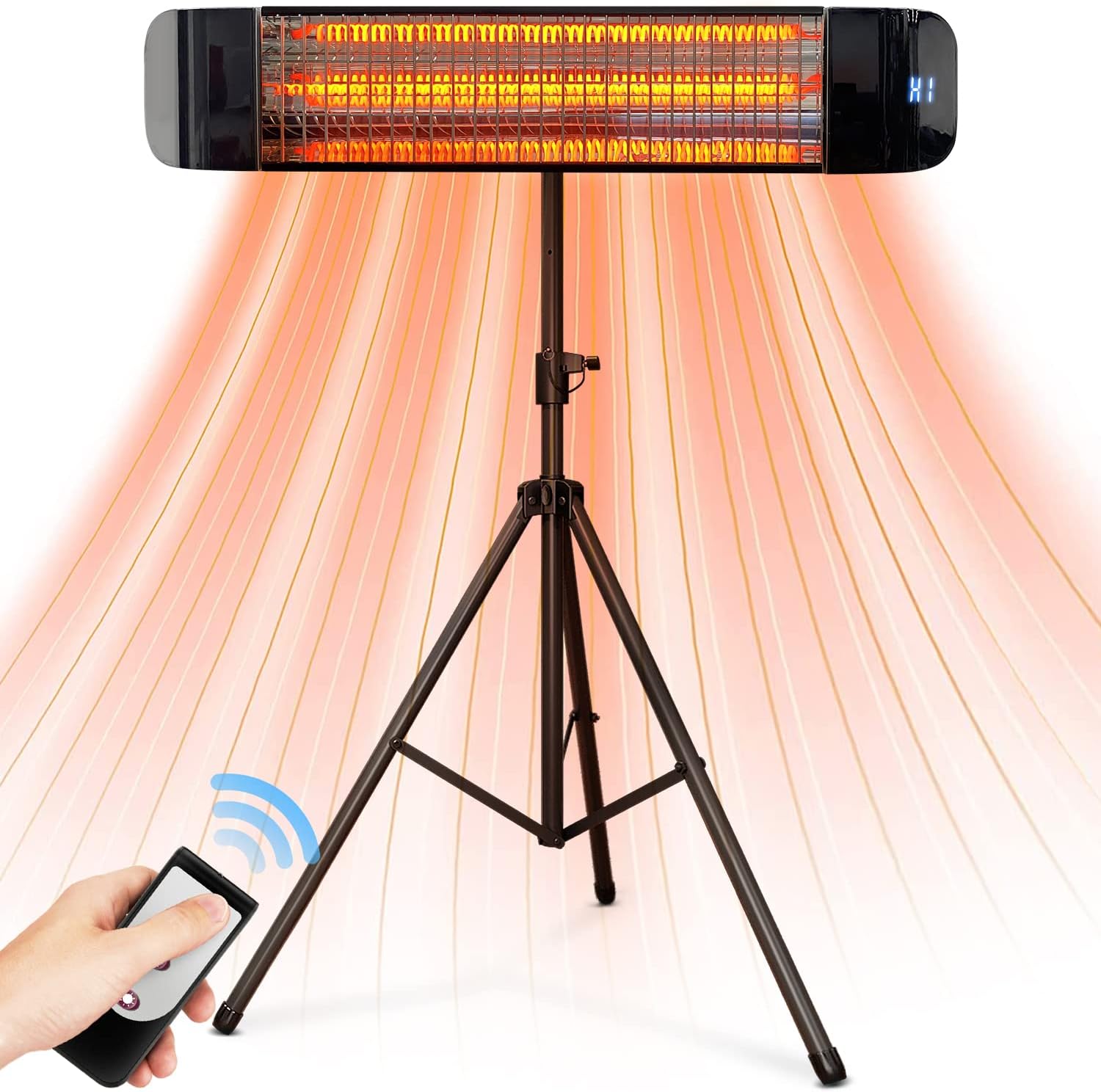 paraheeter 1500w electric infrared patio heater Paraheeter 1500W electric infrared patio heater with tripod stand