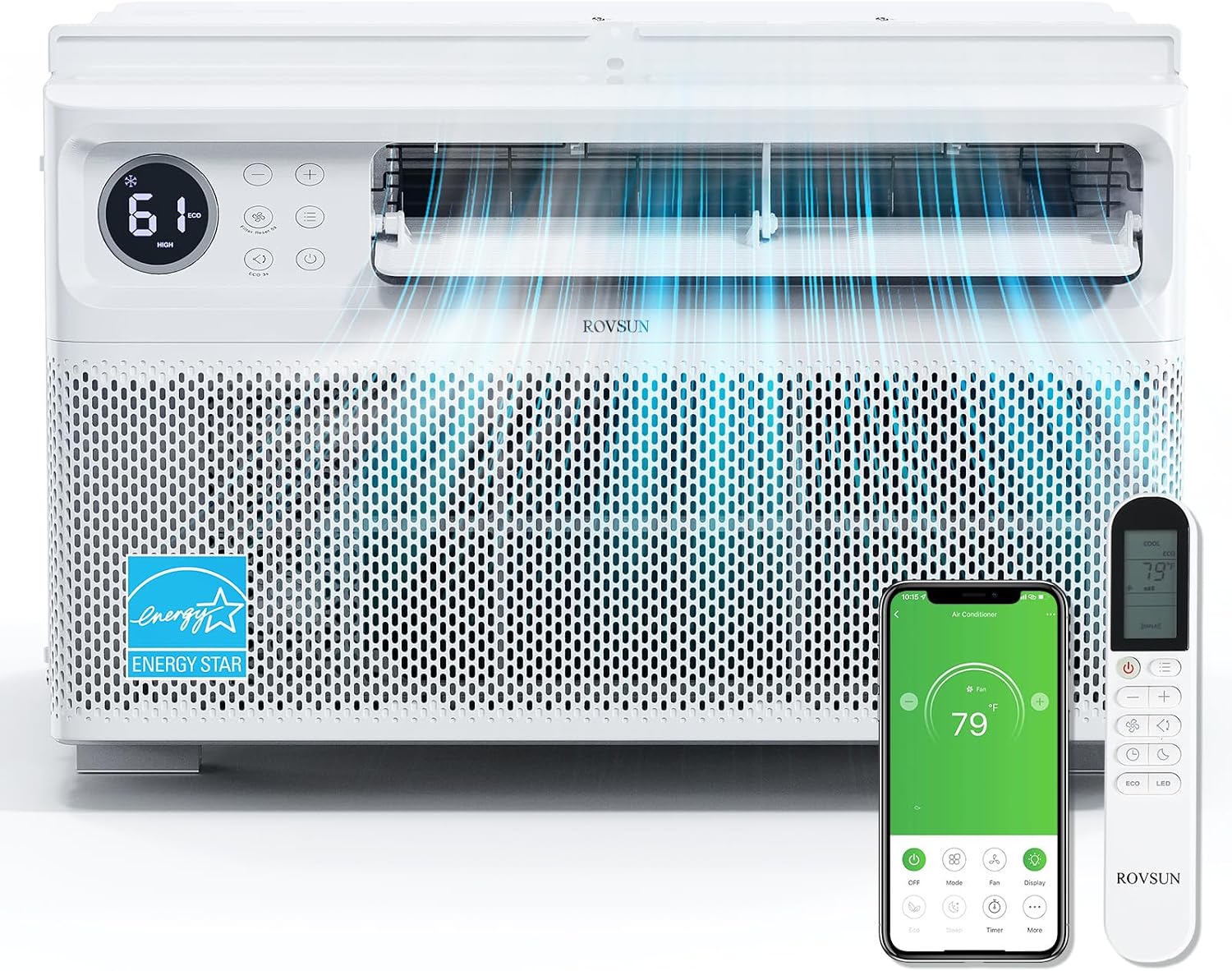 ROVSUN 8,000 BTU WiFi ROVSUN 8,000 BTU inverter window air conditioner with WiFi, the best value smart pick