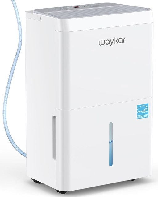 Waykar 150 Pint dehumidifier with built-in pump for large wet basements