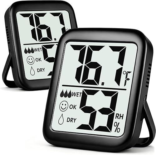 2-Pack Room Thermometer Indoor Hygrometer
