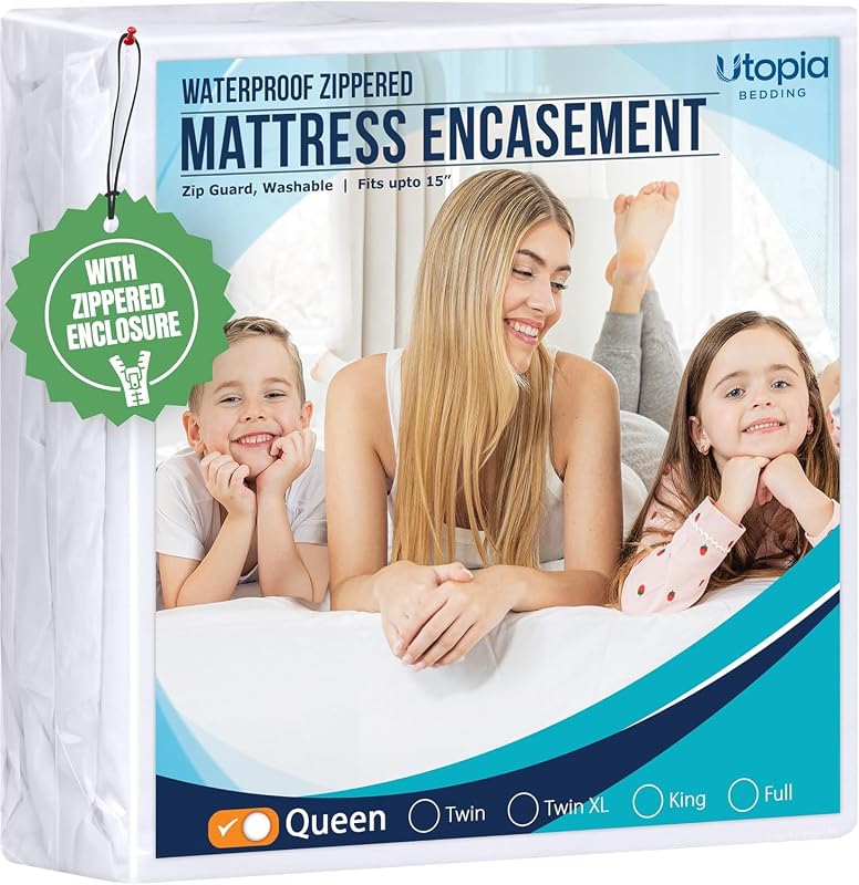 B00U6HREPQ amazon Utopia Bedding zippered mattress encasement