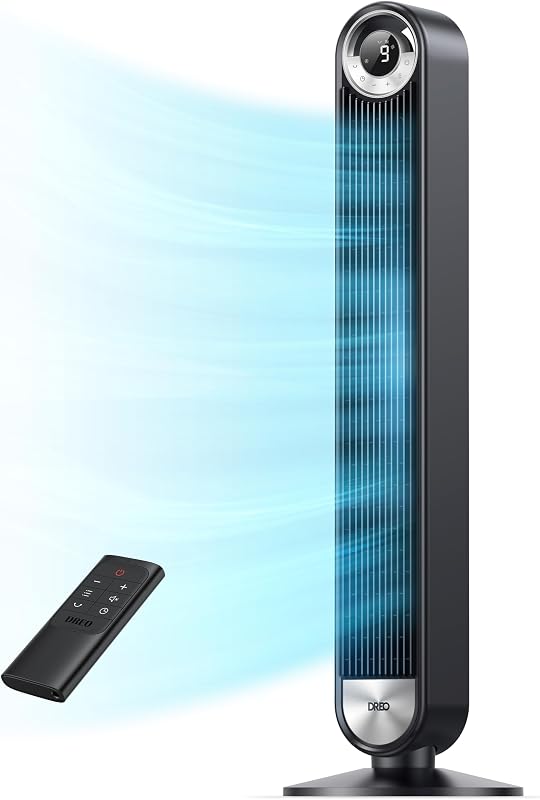 DREO tower fan with temperature sensing