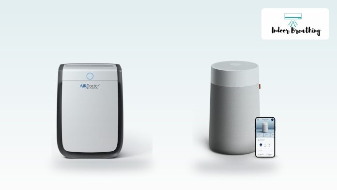 Large-room air purifier towers
