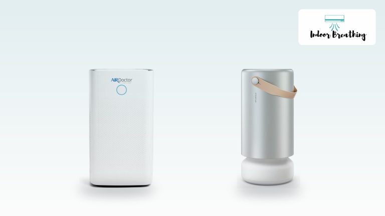 AirDoctor 5500 and Molekule Air Pro air purifiers side by side