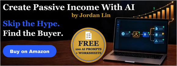 Create Passive Income With AI by Jordan Lin - Buy on Amazon