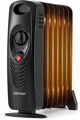 costway 700w oil filled radiator Costway 700W Oil-Filled Radiator