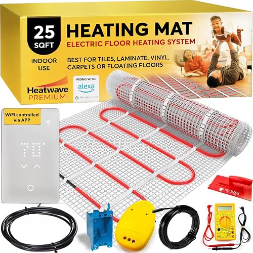 HEATWAVE 25 sq ft Floor Heating System with WiFi Thermostat