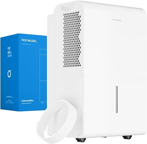 hOmeLabs 50 Pint Dehumidifier with Pump