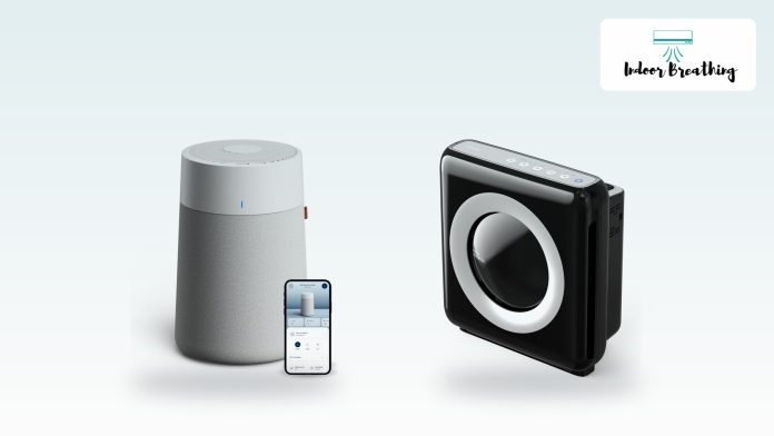 Air purifier and new furniture in a ventilated room