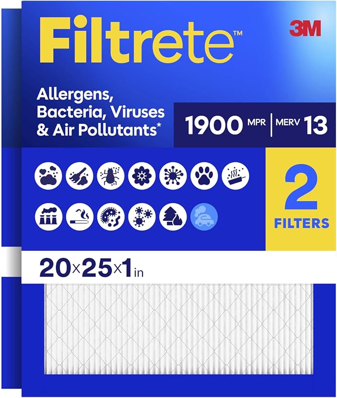 Filtrete 20x25x1 MPR 1900 MERV 13 furnace filter