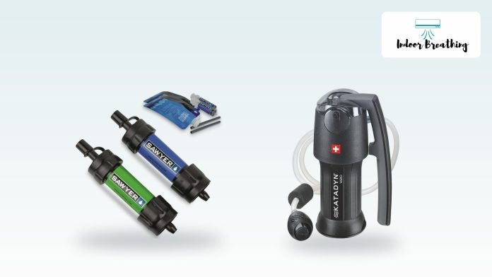 Portable water filters for camping and emergencies