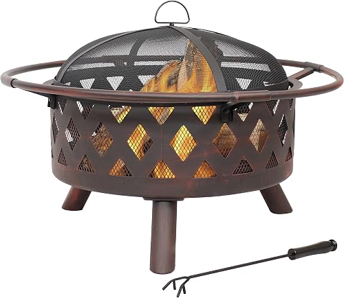 Sunnydaze Crossweave 30 Inch Fire Pit