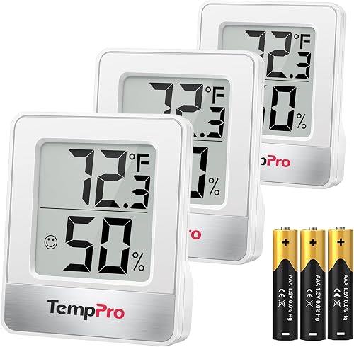 TempPro TP49 Digital Hygrometer 3-Pack