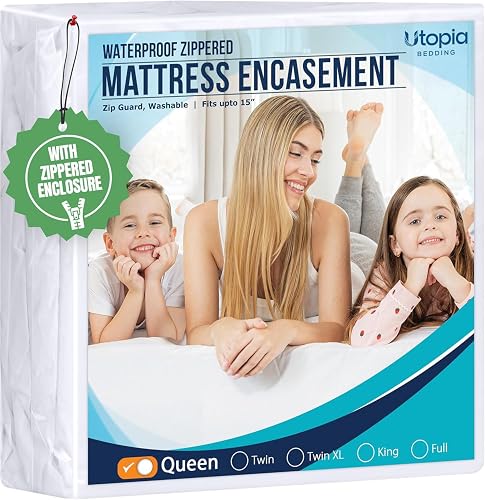 Utopia Bedding Queen Zippered Mattress Encasement